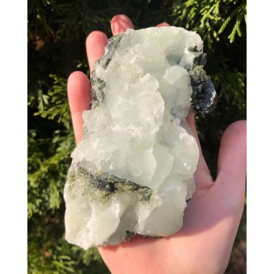 Green Tourmaline Quartz Cluster