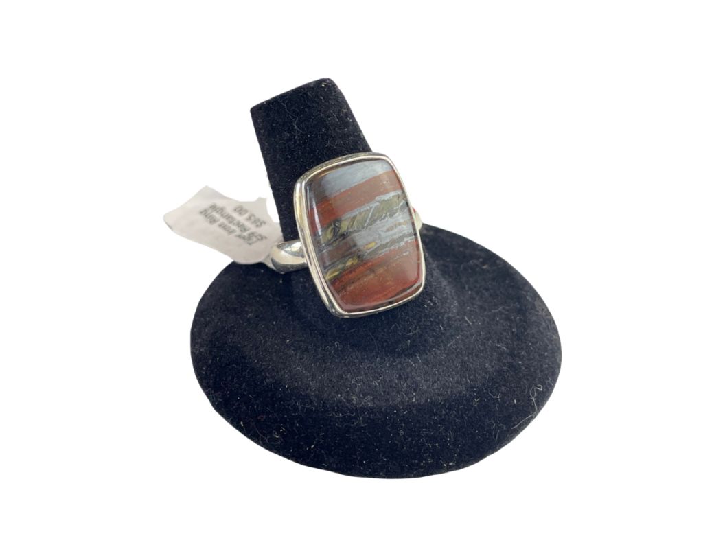 Tiger Iron Ring Rectangle