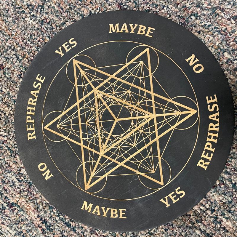 Merkaba Metatron Cube Divination Board 12in