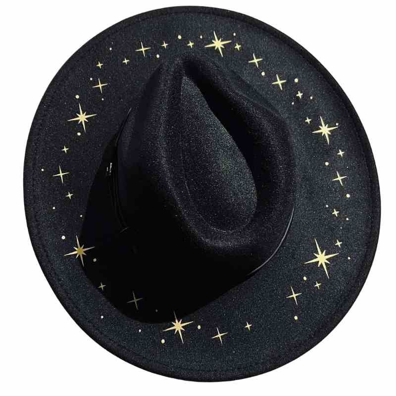Vegan Felt Gold SArkles Hat