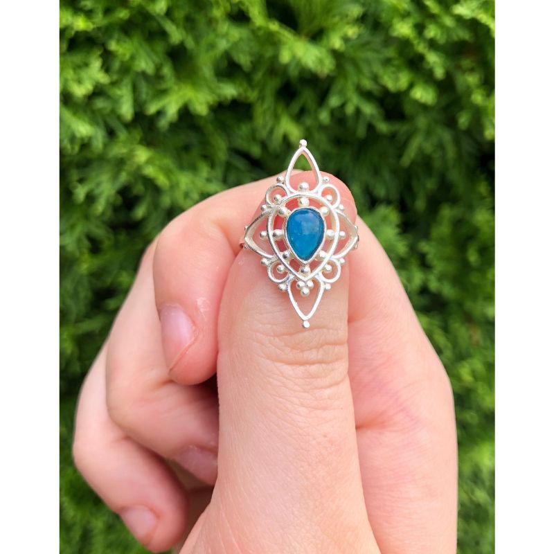 Apatite Filigree Ring Size 5
