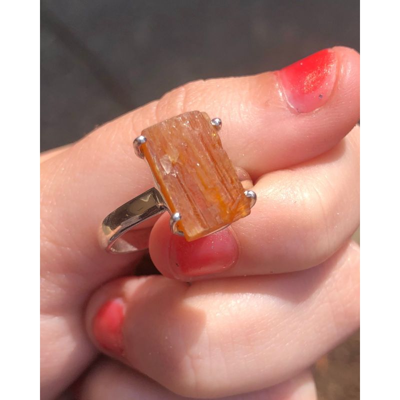 Orange Kyanite Ring Size 11