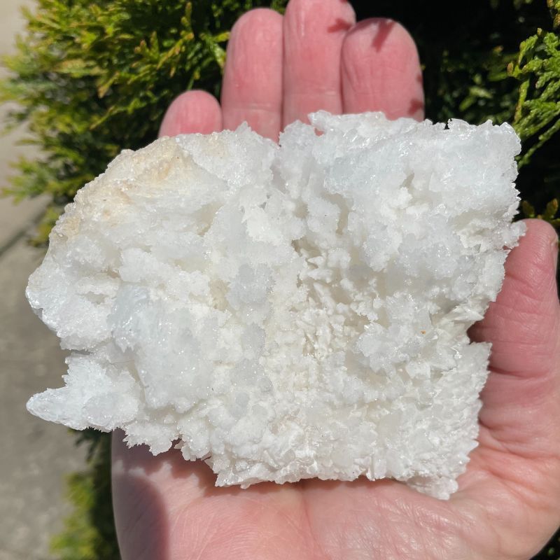 White Aragonite Cluster