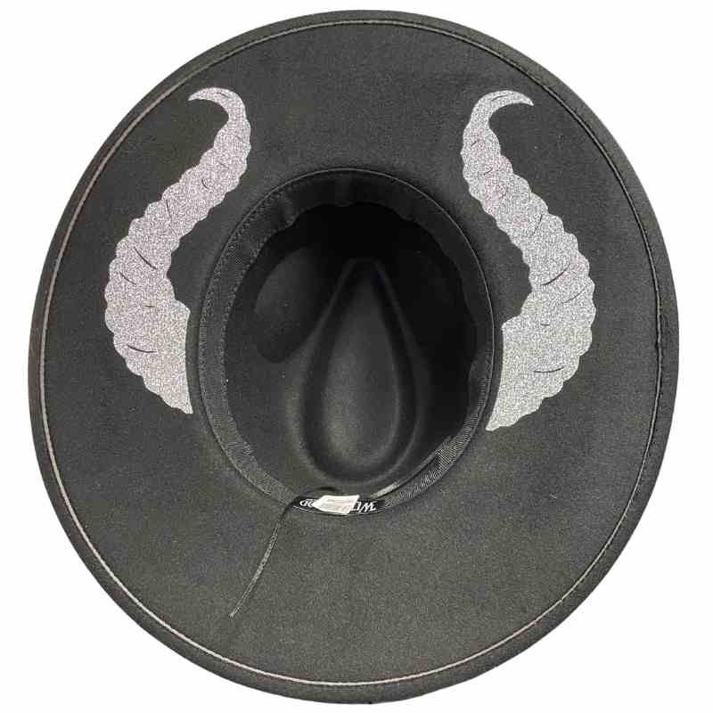 Vegan Felt Silver Horns Hat
