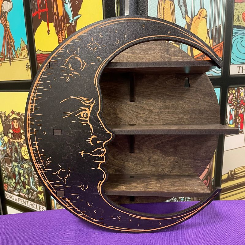 Black Moon Shelf With Face Large