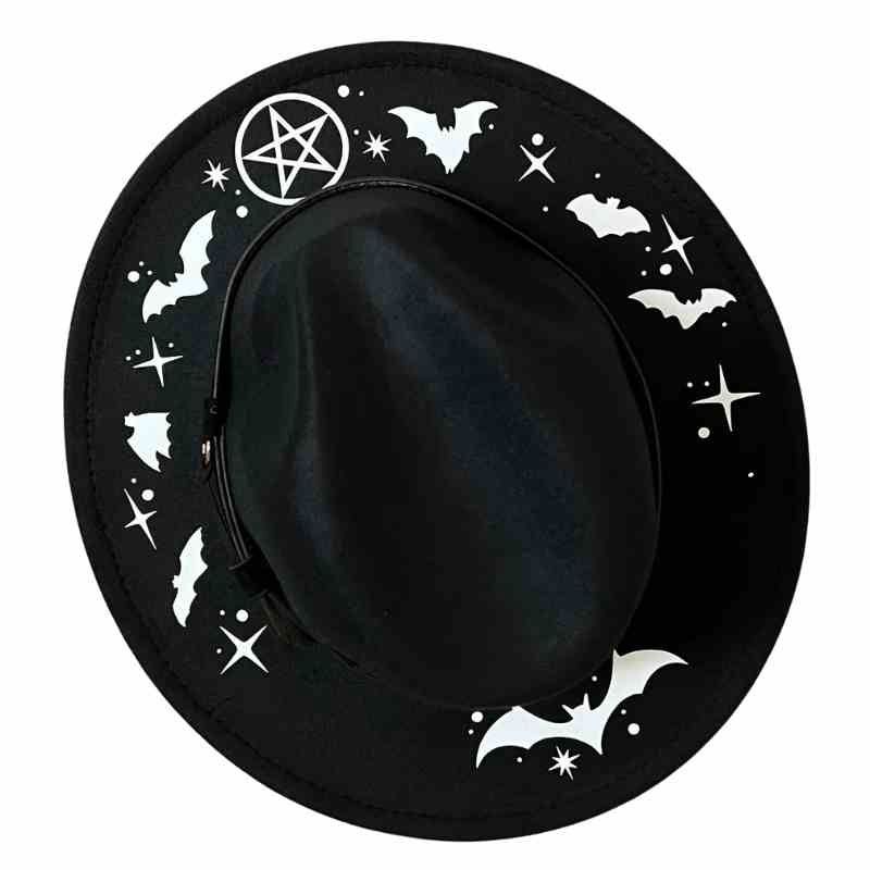 Vegan Felt Frickin Bats Pentacle Hat