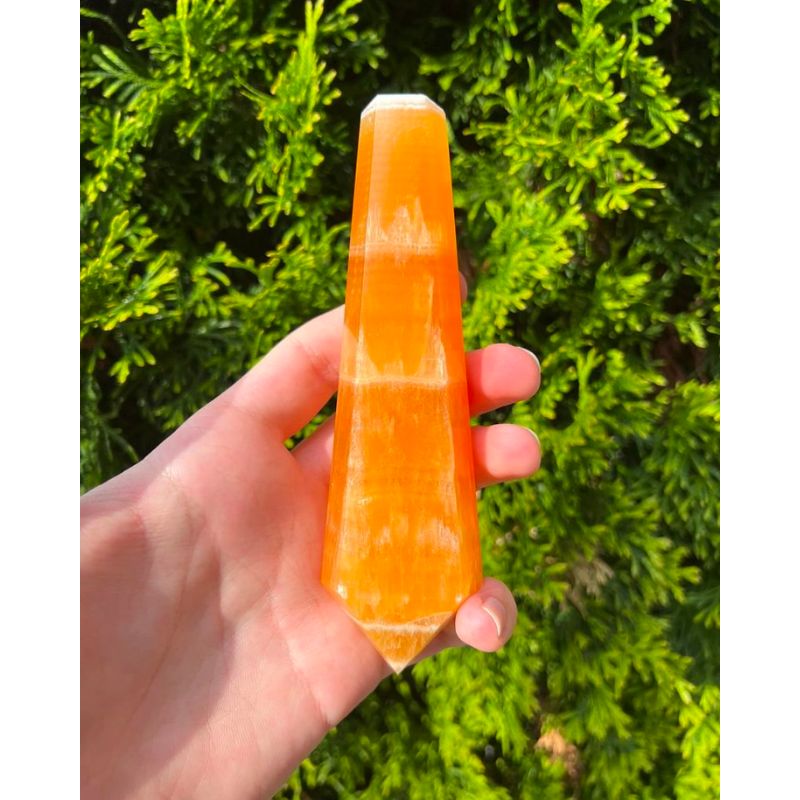 Orange Calcite Wand