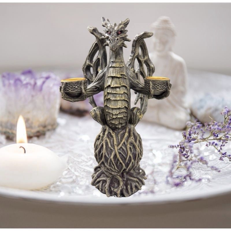 Forest Dragon Candle Holder