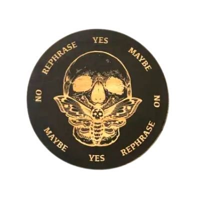 Skull Moth Divination Board 10in