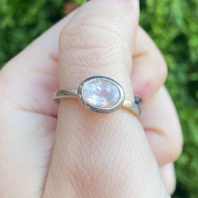 Rose Quartz Ring Sz8