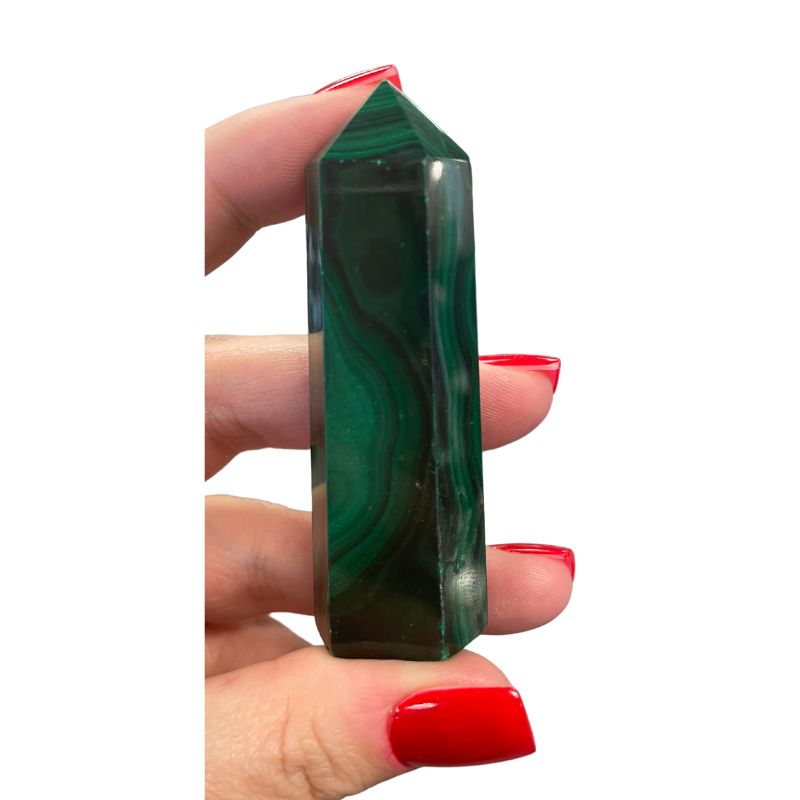 Malachite Druzy Tower