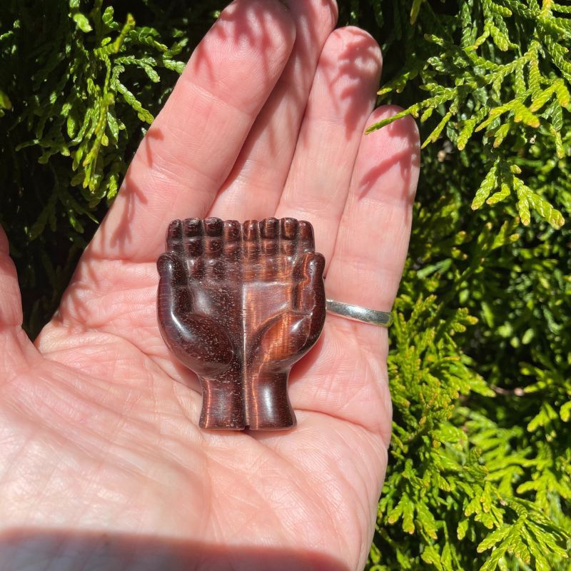 Red Tigers Eye Hands