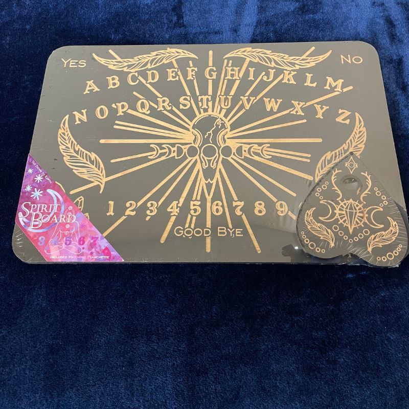Crow And Crystal Ouija Board Black