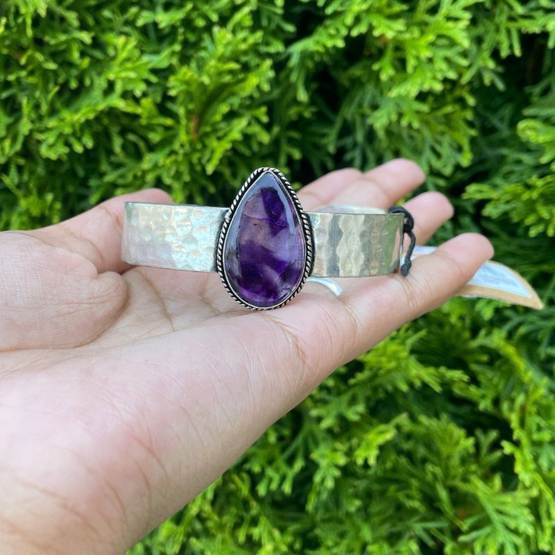 Amethyst Cuff Bracelet Kashi
