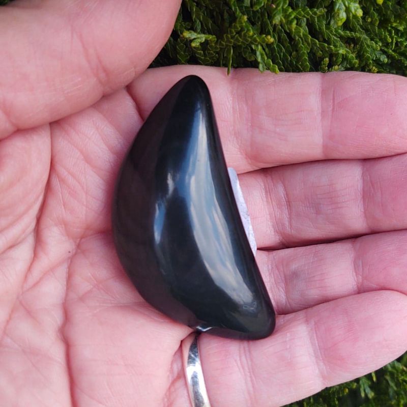 Rainbow Obsidian Half Moon