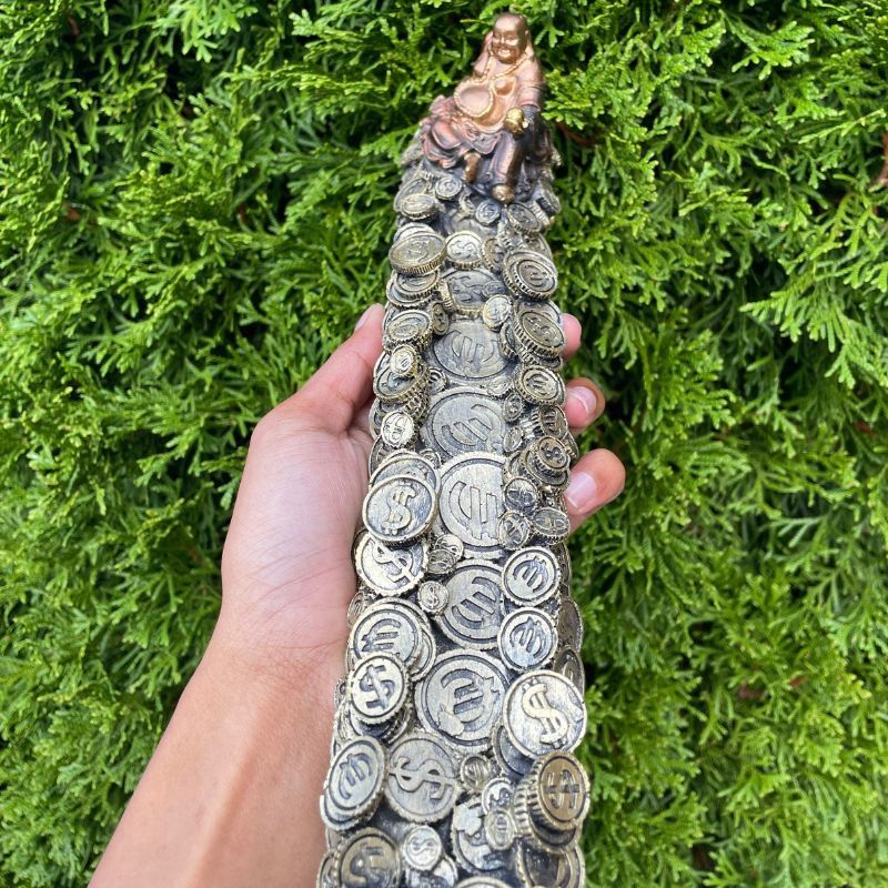 Prosperity Buddha Polyresin Incense Holder