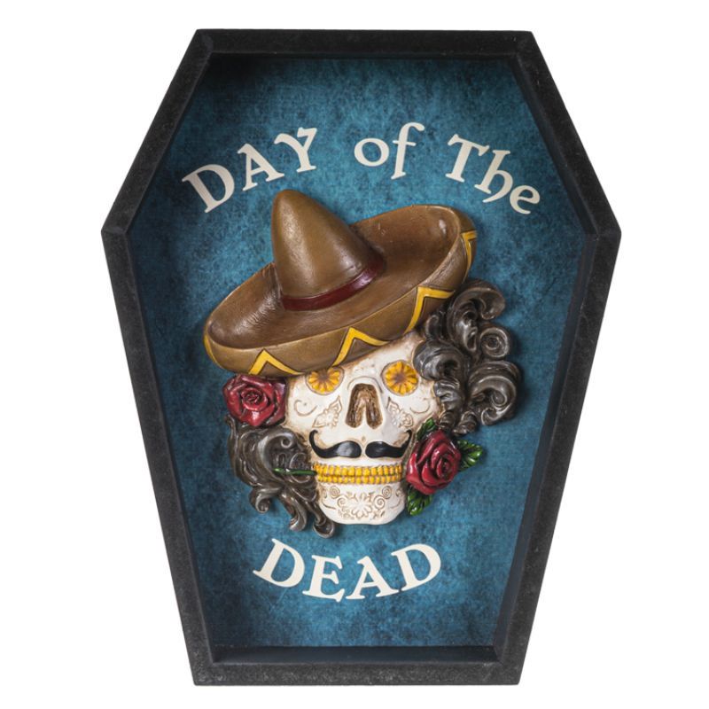 Day Of The Dead Coffin Plaque