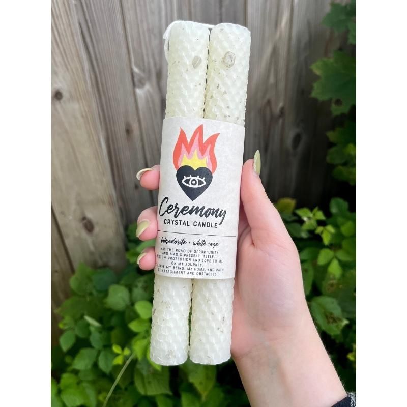 Ceremony Honeycomb Beeswax Crystal Ritual Candle