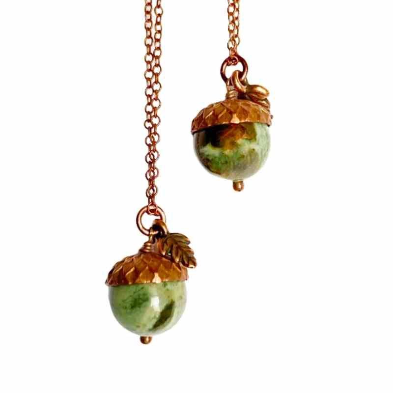 Rhyolite Acorn Necklace