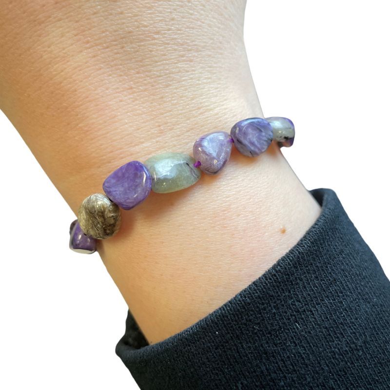 Charoite Bead Bracelet