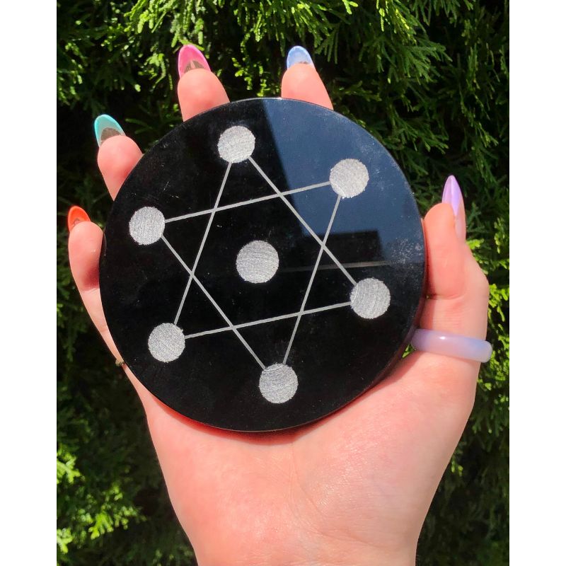 Obsidian Grid Scrying Plate