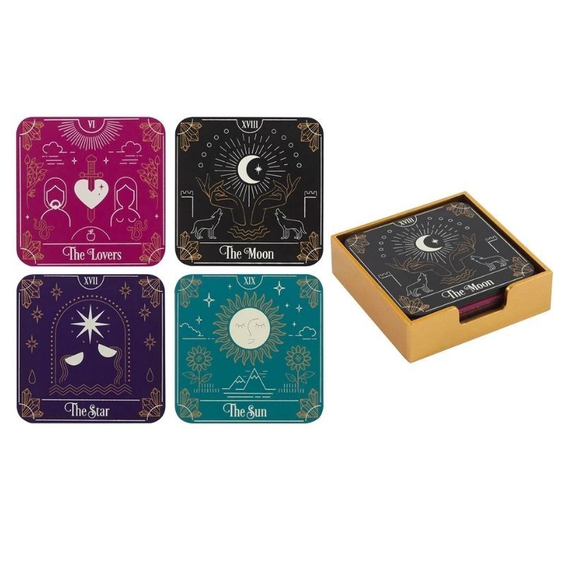 Tarot Card Coaster Set