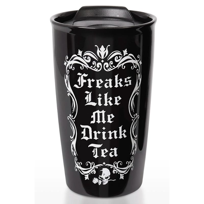 Freaks Like Me Drink Tea Travel Mug