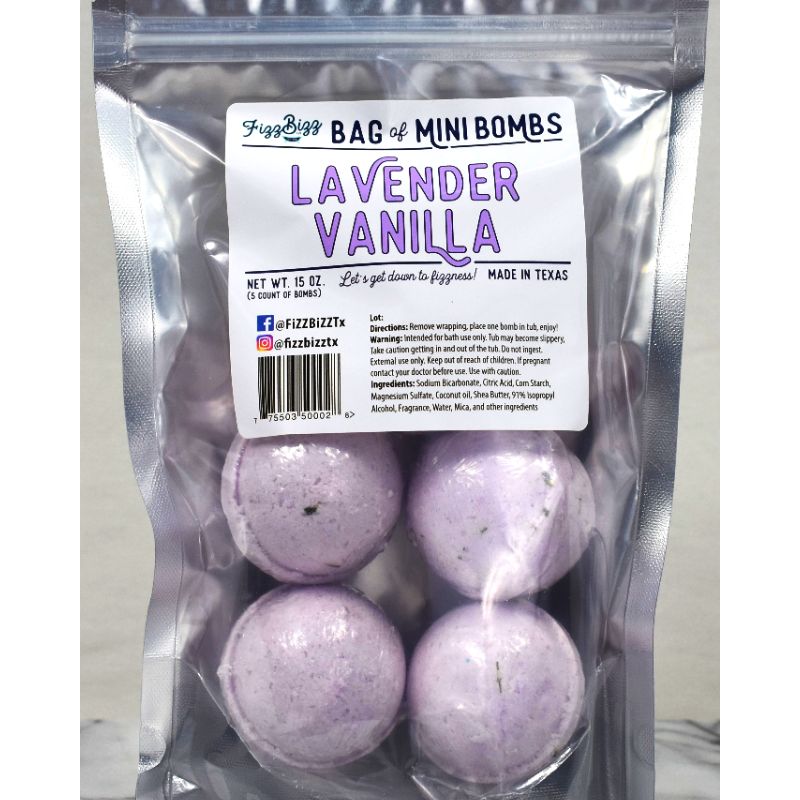 Lavender Vanilla Mini Bath Bombs