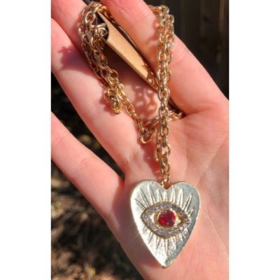 Evil Eye Heart Necklace