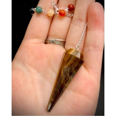 Tiger Eye Chakra Pendulum