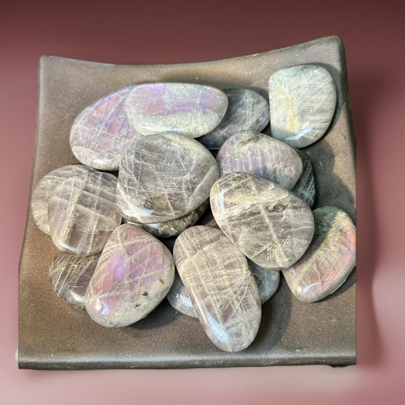 Purple Labradorite Palmstone