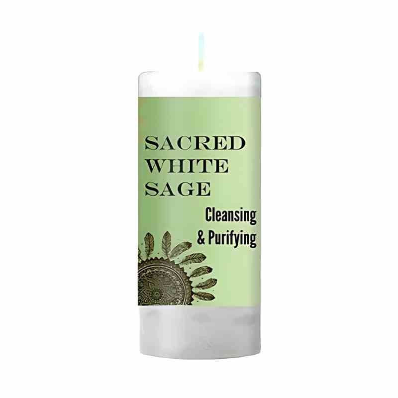 Sacred White Sage Candle_ Sacred White Sage Candle