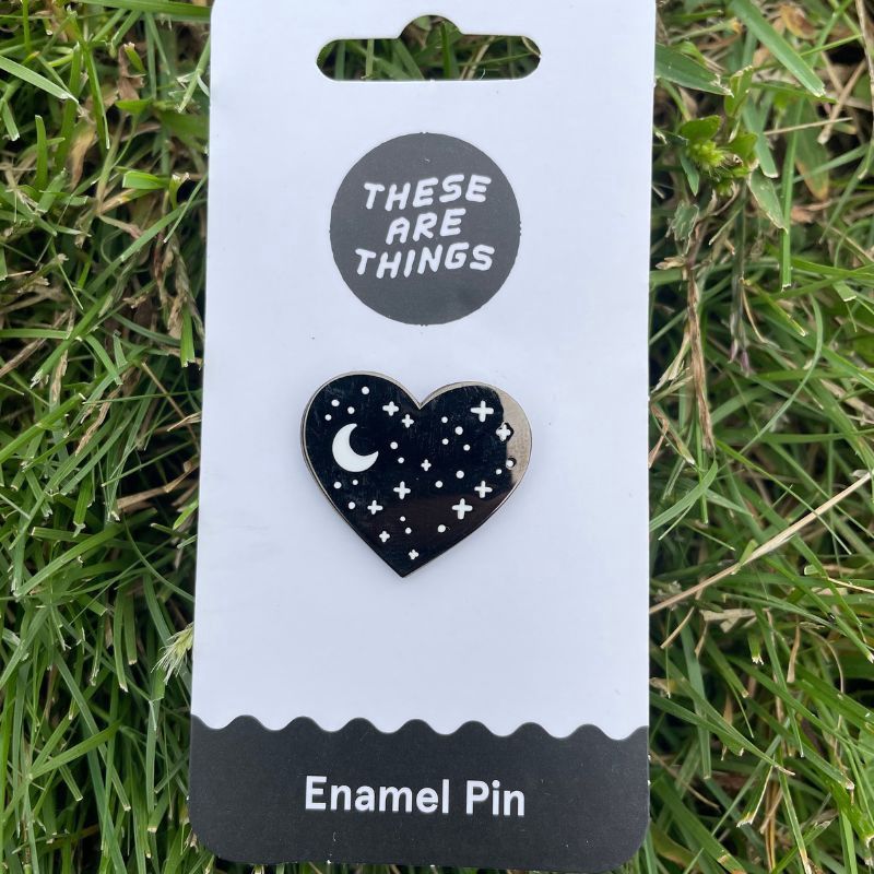 Heart Night Sky Enamel Pin