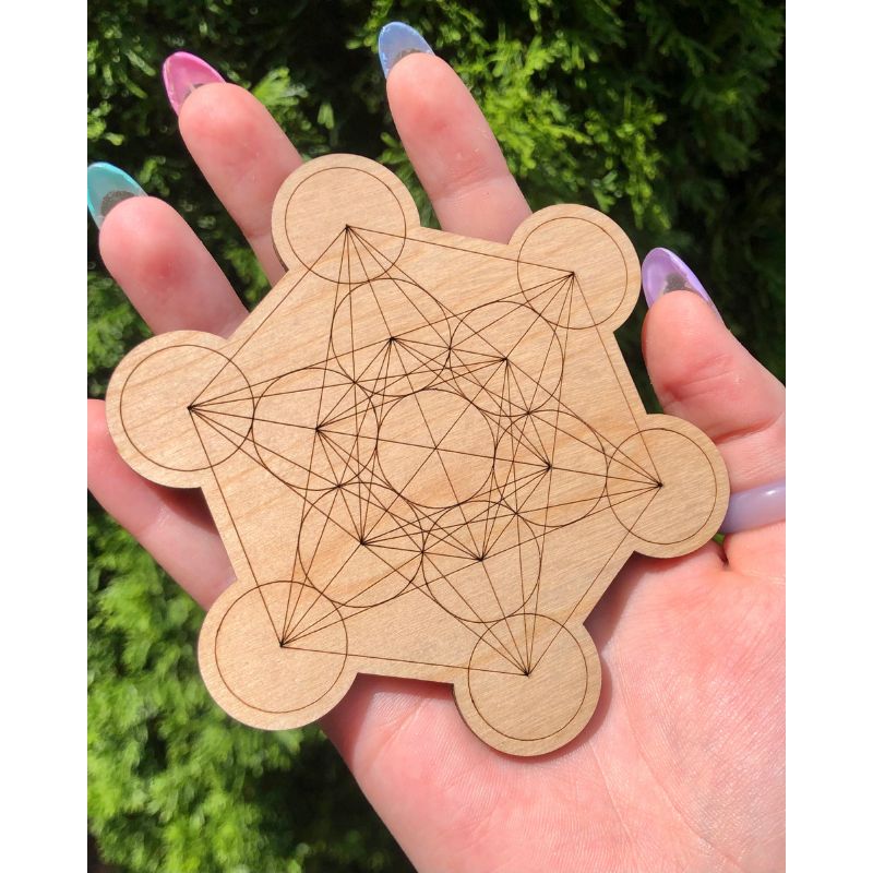 Metatron Cube Wood Grid Board