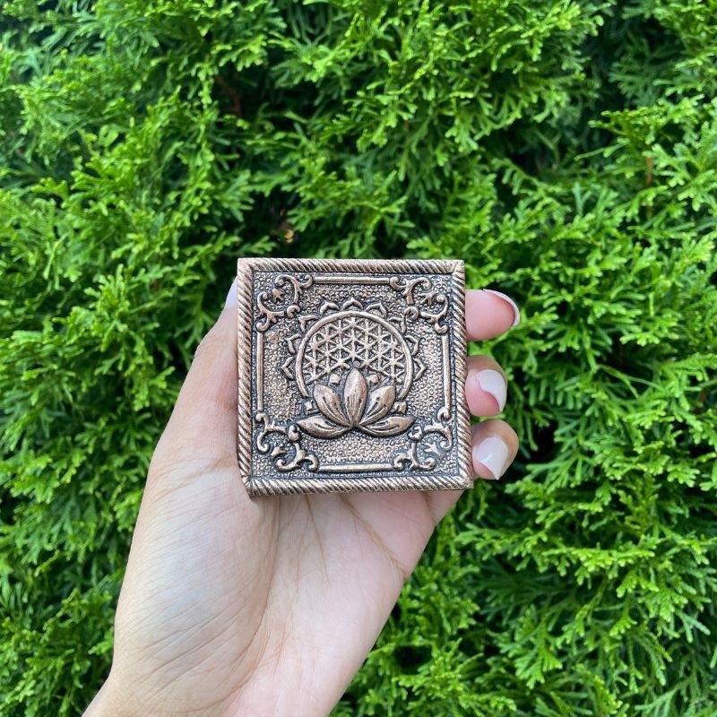 Copper Flower Of Life Incense Holder