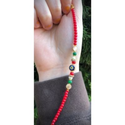Red Evil Eye Bead Bracelet
