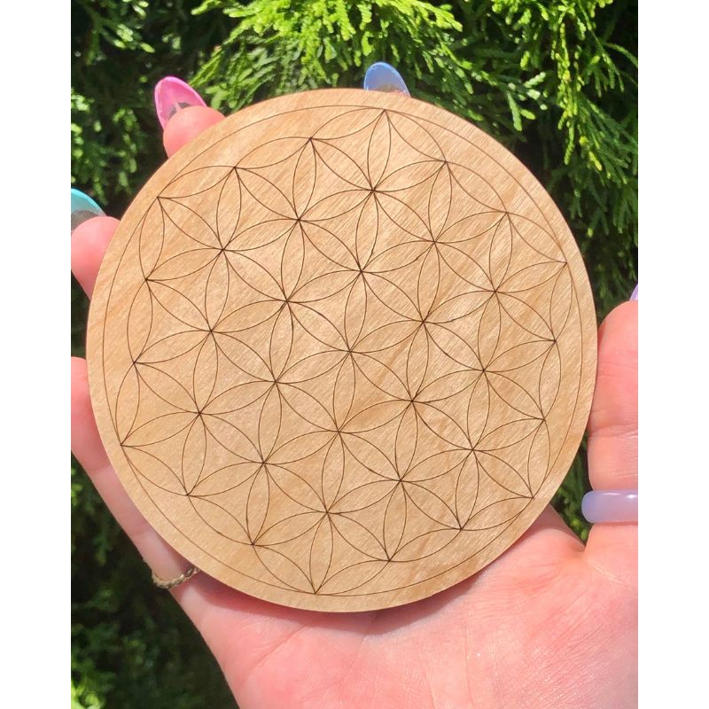 Flower Of Life Wood Grid Board