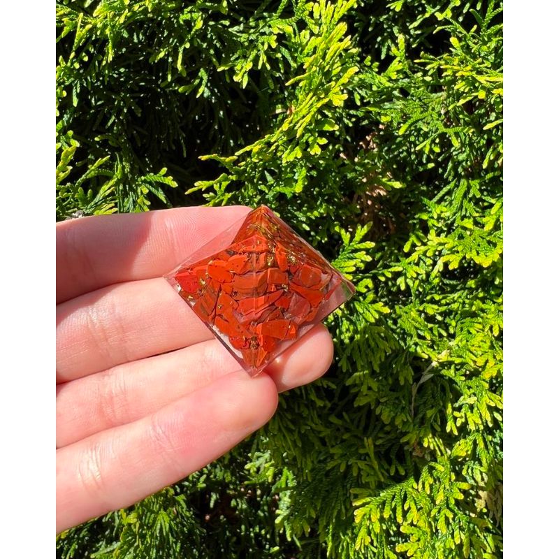 Orgone Red Jasper Root Chakra Pyarmid