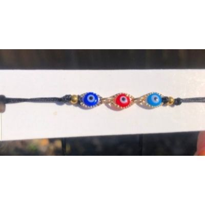Evil Eye Black Rope Multi Color Eye Bracelet