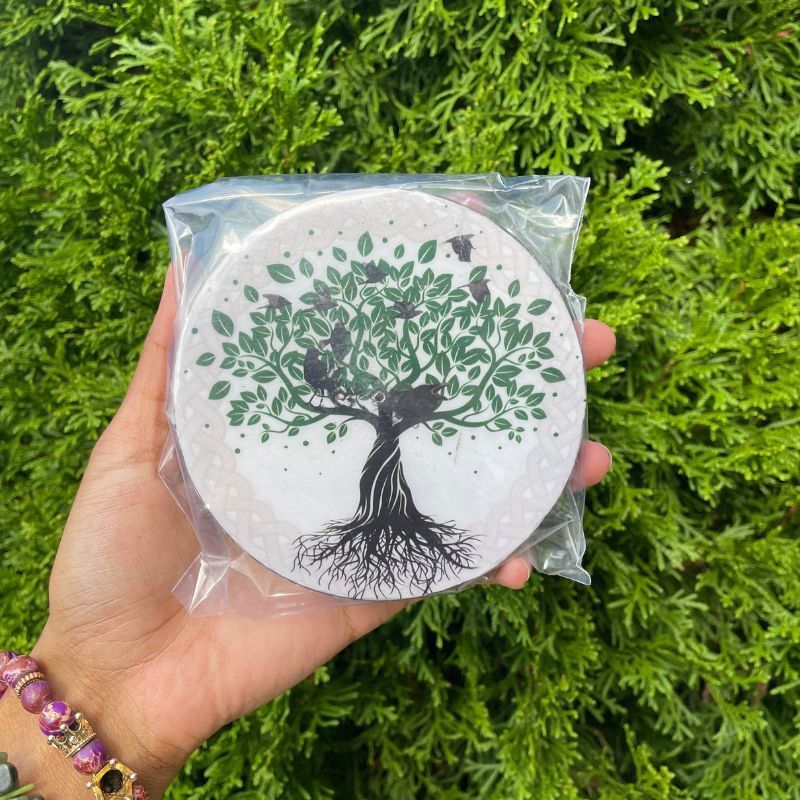 Tree Of Life Rose Round Ash Catcher
