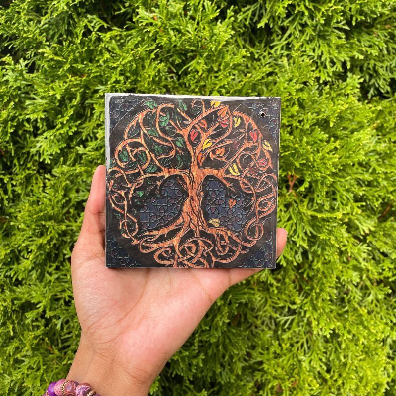 Tree Of Life Wooden Ash Catcher