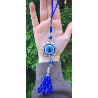 Puff Evil Eye Beaded Tassel Talisman