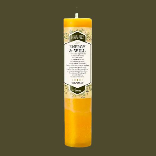 Energy &amp; Will Blessed Herbal Candle