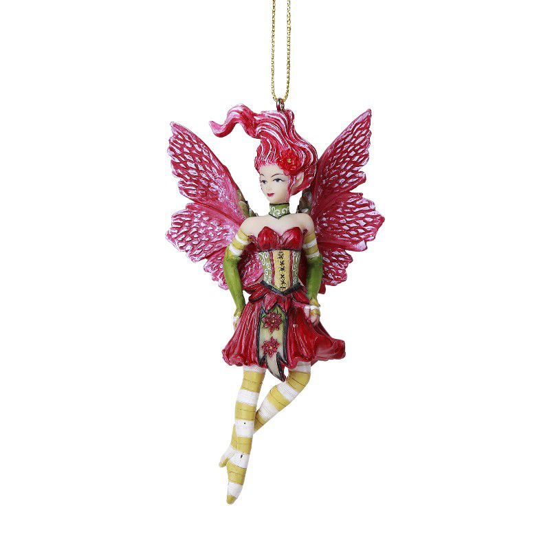 Poinsettia Fairy Ornament