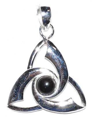 Onyx Sterling Triquetra