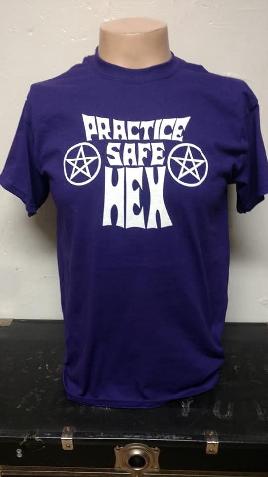 Practice Safe Hex Purple Tshirt XL