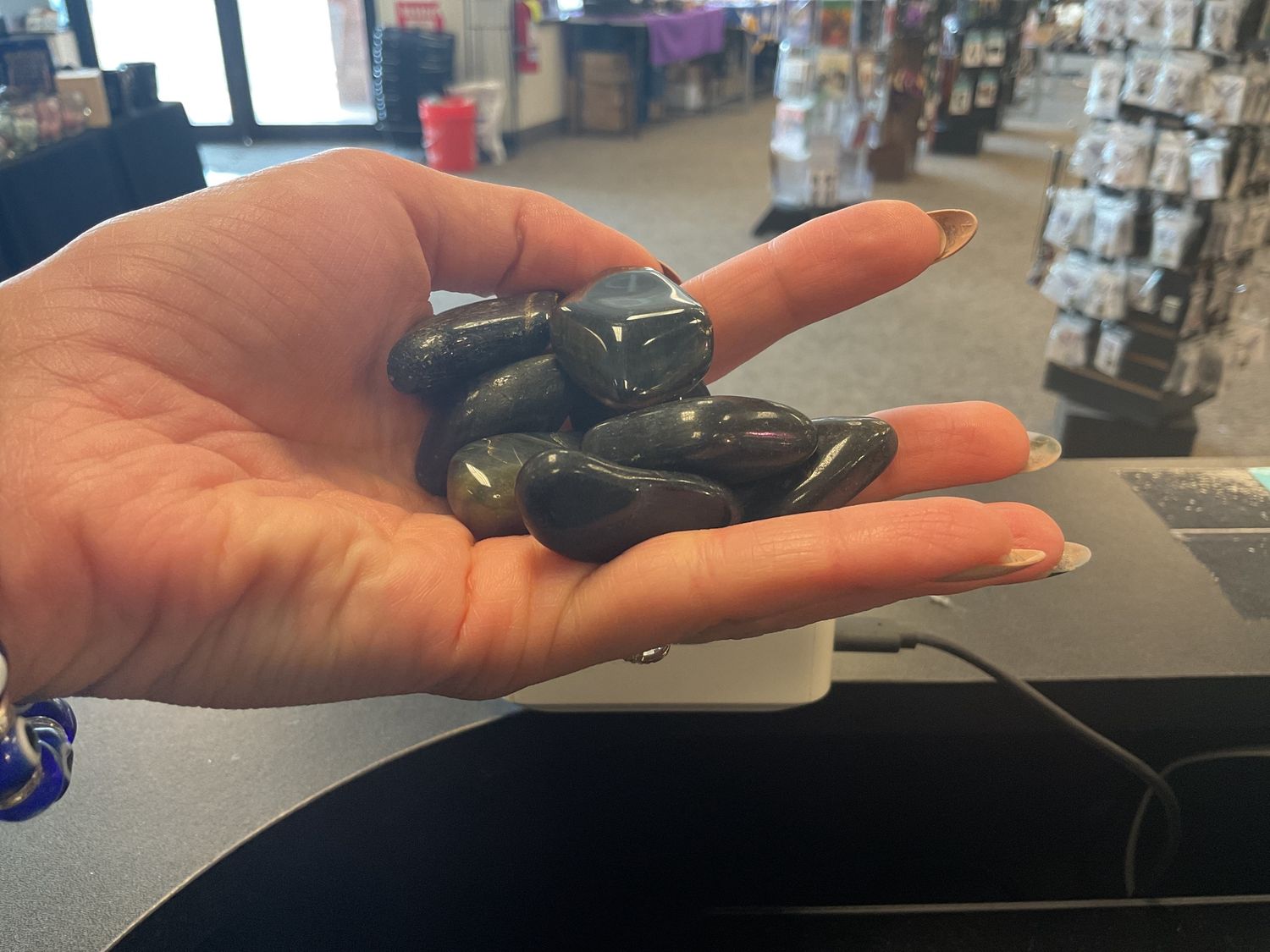 Blue Tigers Eye Tumbled XL