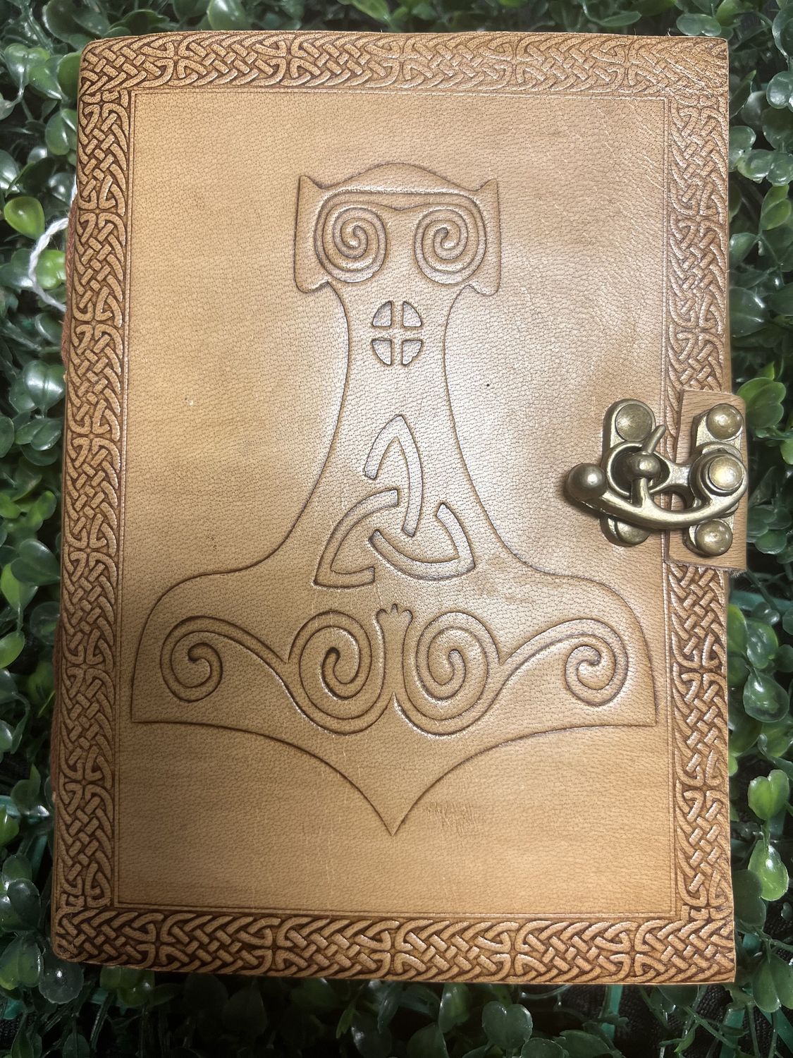 Leather Thor Hammer Journal With Latch