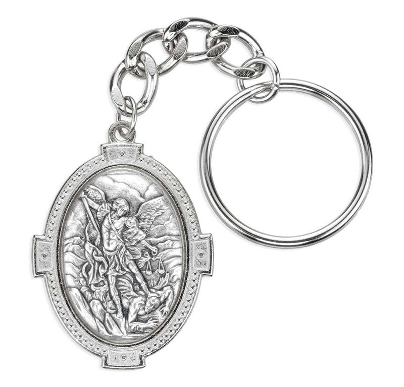 St. Michael Archangel Medal Keychain