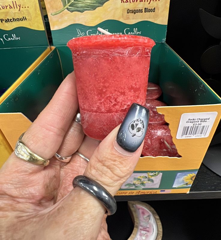 Reiki Charged Dragons Blood Votive